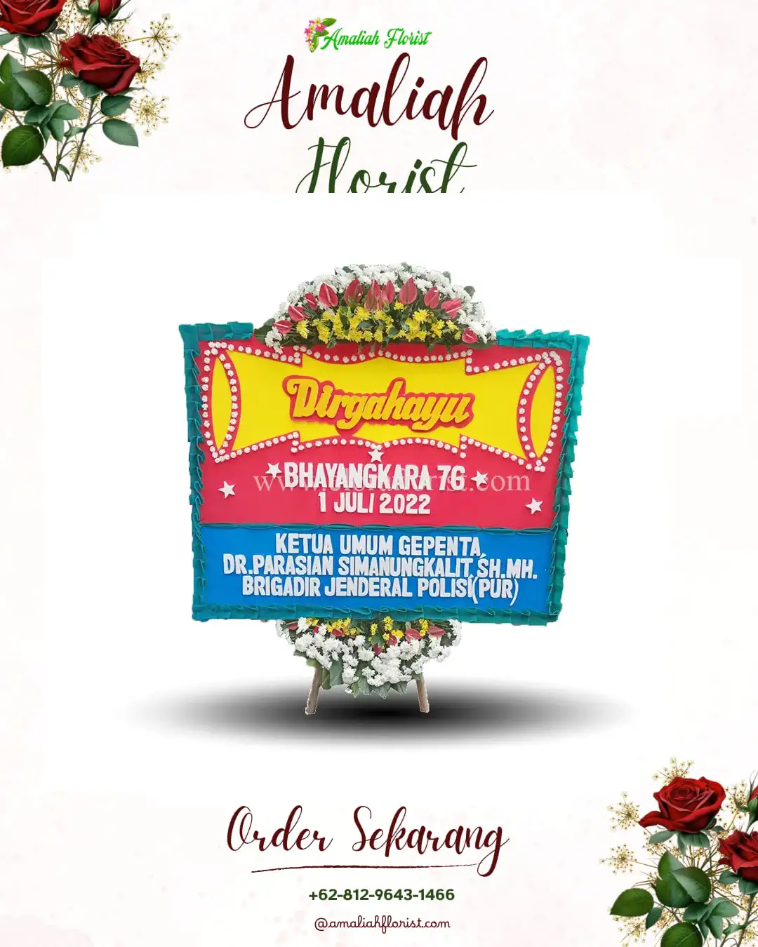 Papan Bunga HUT Ulang Tahun Negaradaha